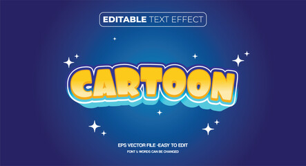 Cartoon editable text effect themed happy kids