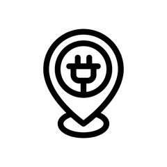 Obraz premium electric point line icon