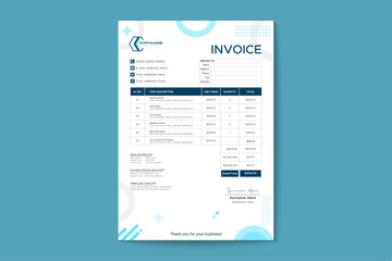 Medical geometric invoice template