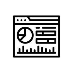 data visualization line icon
