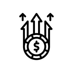 revenue line icon