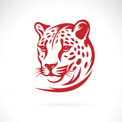 Vector of cheetah head on white background. Wild Animals. Easy editable layered vector illustration. © yod67