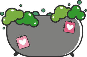 Cute Halloween element in October. Cute Ghost heart activities in Halloween day. Ttrick or Treat.