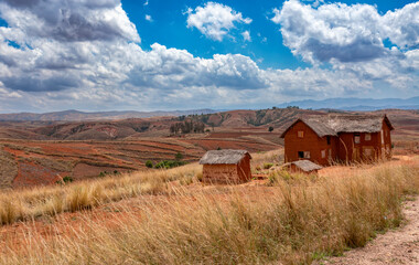 Central Madagascar landscape - Betafo, Vakinankaratra. Highland countryside landscape....