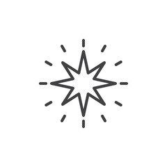 Starburst line icon