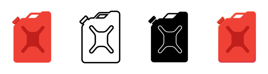 gasoline can icon flat outline