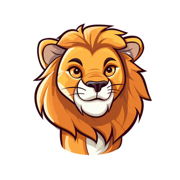 Mascot logo of cute lion