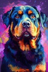 Colorful Rottweiler