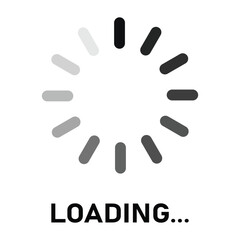 Loading icon, symbol ,sin isolated on white background vector