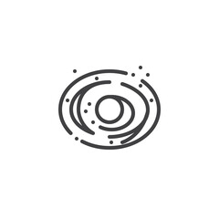 Andromeda galaxy line icon