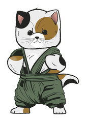 Calico cat fighter