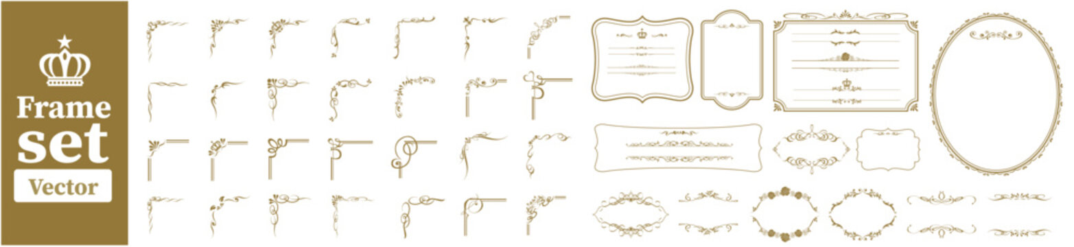 decorative frame set Vector