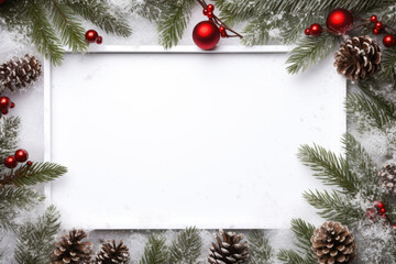 Obraz na płótnie Canvas Frame of Christmas with copy space