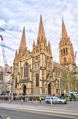 Fototapeta premium Melbourne landmarks, Australia, HDR Image