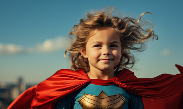 The Future is Bright: A Child's Portrait as a Superhero