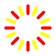 Loading symbol circle png element design template red and yellow - obrazy, fototapety, plakaty