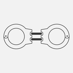 Handcuffs line icon. Law and justice symbol. Vector illustartion 