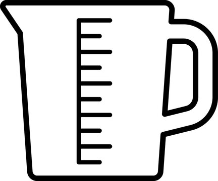 計量カップのイラスト・アイコン（measuring cup）