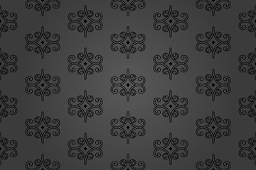 Classic seamless pattern. Damask orient ornament. Classic vintage dark background. Orient ornament for fabric, wallpapers and packaging