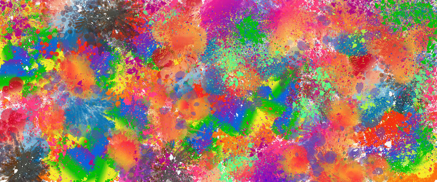 Rainbow coloured watercolour texture background 