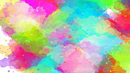 Watercolor paint brush stroke. ink splash transition. Abstract inkblot, splat, fluid art, overlay, alpha matte composition, spread on a transparent background. color full ink splatter blot spreading.