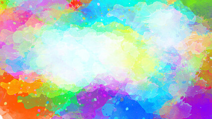 Watercolor paint brush stroke. ink splash transition. Abstract inkblot, splat, fluid art, overlay, alpha matte composition, spread on a transparent background. color full ink splatter blot spreading.