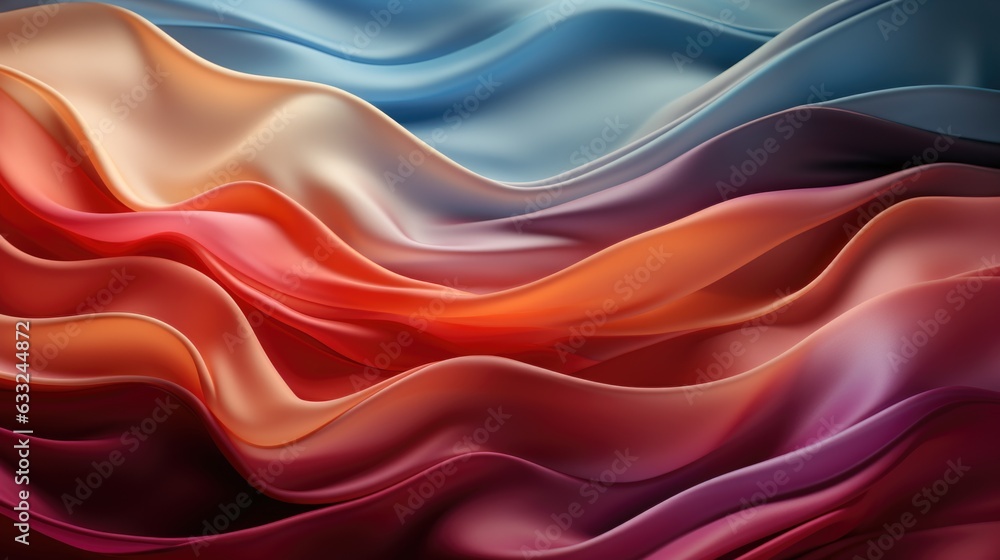 Aufkleber abstract background with waves. generative ai