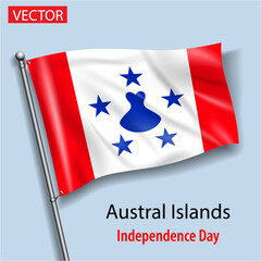 austral islands Oceania Australia flag national independence day vector flags