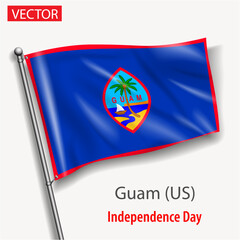 Guam Oceania Australia flag national independence day vector flags