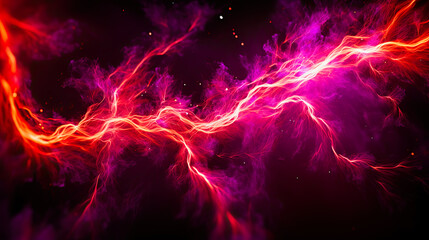 Abstract motion electricity lightning on a dark background
