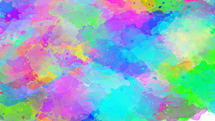 Watercolor paint brush stroke. ink splash transition. Abstract inkblot, splat, fluid art, overlay, alpha matte composition, spread on a transparent background. color full ink splatter blot spreading.