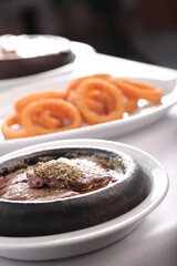 dinner plate on the table