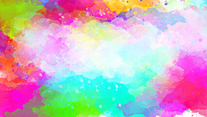 Watercolor paint brush stroke. ink splash transition. Abstract inkblot, splat, fluid art, overlay, alpha matte composition, spread on a transparent background. color full ink splatter blot spreading.
