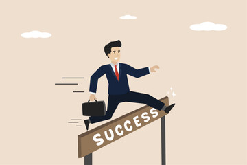 Passing the line of success, success that has been passed or being able to cross the line of success, a smart businessman has jumped over the line of success or made it to the limit of success.