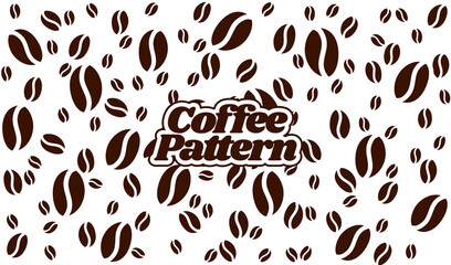 coffee beans pattern. background coffee beans pattern. Seamless Coffee Bean Pattern for packaging. coffee beans wallpaper.