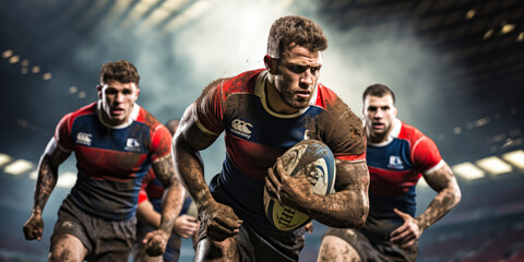 The Passion of Rugby: Players Battle for Victory at the World Cup