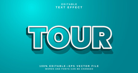 Editable text style effect - Tour text style theme.