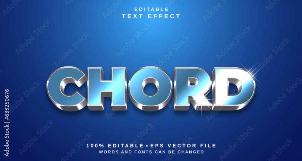 Poster editable text style effect - chord text style theme.