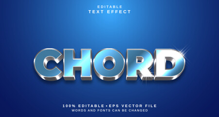 Obraz premium Editable text style effect - Chord text style theme.