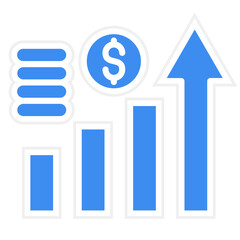 Vector Design Economy Growth Icon Style