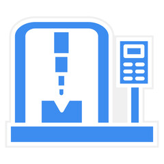 Vector Design Automatic Drilling Icon Style