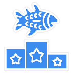 Vector Design Fishing Competition Icon Style