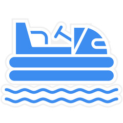 Vector Design Bumper Boats Icon Style