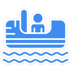 Vector Design Log Flume Icon Style