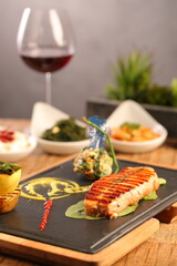 dinner plate on the table