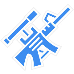 Vector Design Sniper Rifle Icon Style