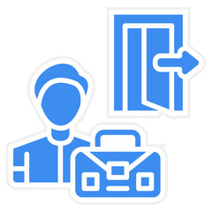 Vector Design Exit Interview Icon Style