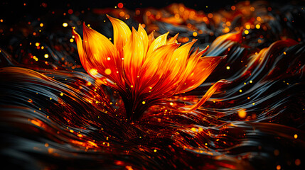Close up of a beautiful fantasy flower
