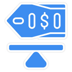 Vector Design Fair Market Value Icon Style