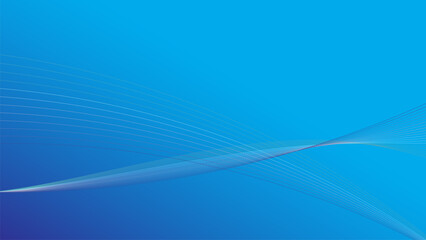 波の様な青いウェーブラインのベクター背景画像